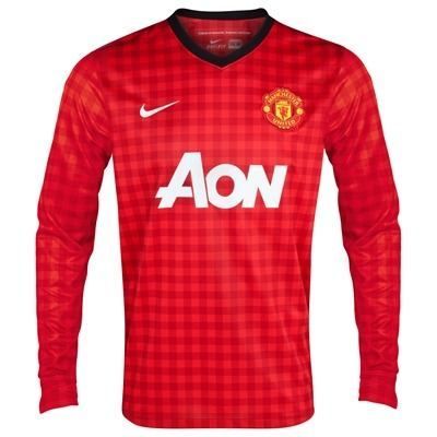 Camisa Manchester United Manga Longa Home 12/13