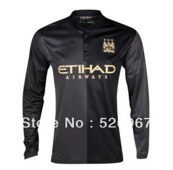 Camisa Manchester City Manga Longa Away 13-14