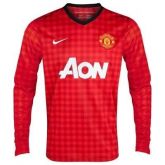 Camisa Manchester United Manga Longa Home 12/13